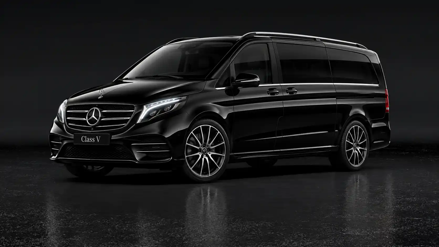 Mercedes Classe V noire, VTC Van à Cannes